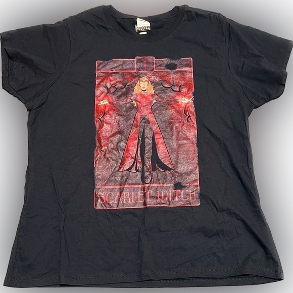 Marvel Wanda Maximoff / Scarlet Witch Women’s Black Tee (Sz XXL) - Picture 2 of 9